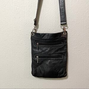Margot Grey Leather Crossbody Handbag